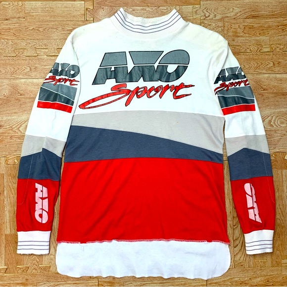 VTG 90s AXO Sport Team Racing Motocross Jersey Medium Terry Cloth VMX Racewear - Picture 1 of 11